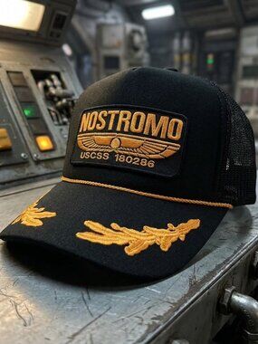 Alien USCSS Nostromo Patch Gold Rope Scrambled Eggs Foam Trucker Snapback Hat